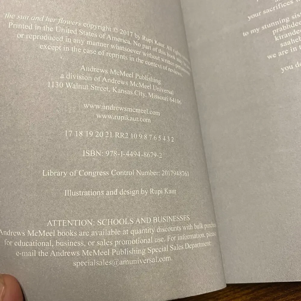 Sun and Her Flowers by Rupi Kaur (2017, Trade Paperback)